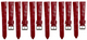 Lot of 6PCS RED Leather Flat Unstitched Alligator Grain Watch Band Size 18MM