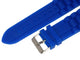 Watch Band Blue color Silicone (Heavy)24mm Silver Buckle with free spring Bars