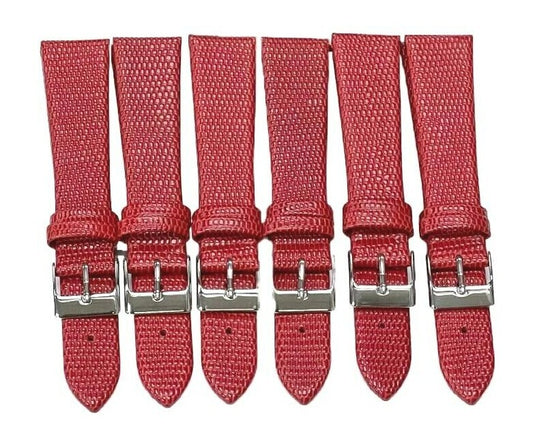 Best Quality Watch Bands Genuine Leather Lizard Grain Flat 12- 24mm
