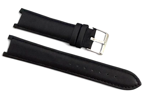 Watch Band Genuine Leather Black 20mm High Quality