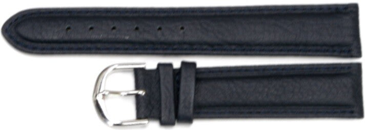 Watch Band Flat Genuine Leather 18mm Dark Blue ( A1 Quality)