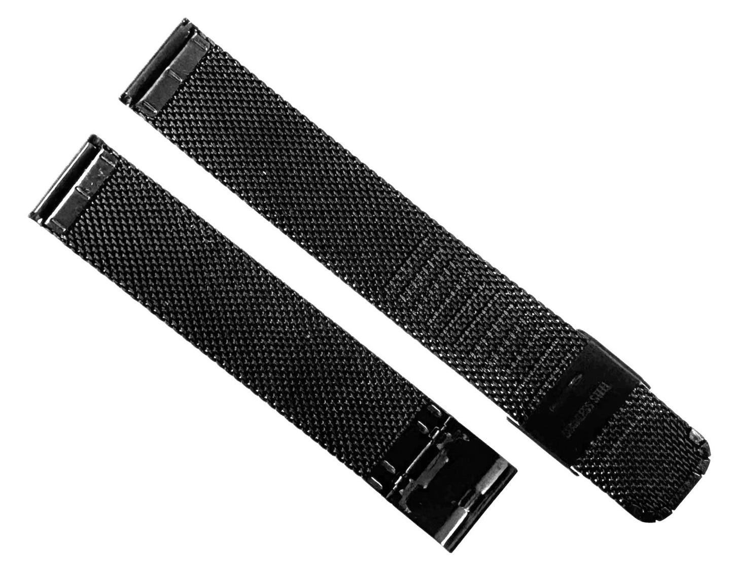 18mm Black Color Timeless Milanese Mesh Stainless Steel Watch Band