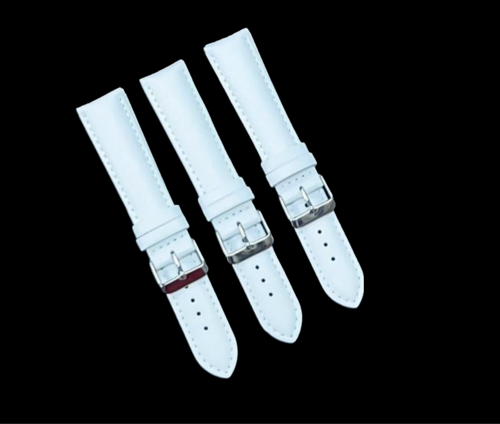 Premium Quality Watch Bands Stitched Padded Plain Genuine Leather 8-28MM