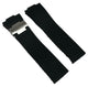 12x25x20 mm Black Replacement Rubber Watch Band for ULYSSE NARDIN with metal pcs
