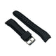 CURVED END DIAMOND TEXTURED SOFT RUBBER SILICONE SPORT WATCH BAND 22MM