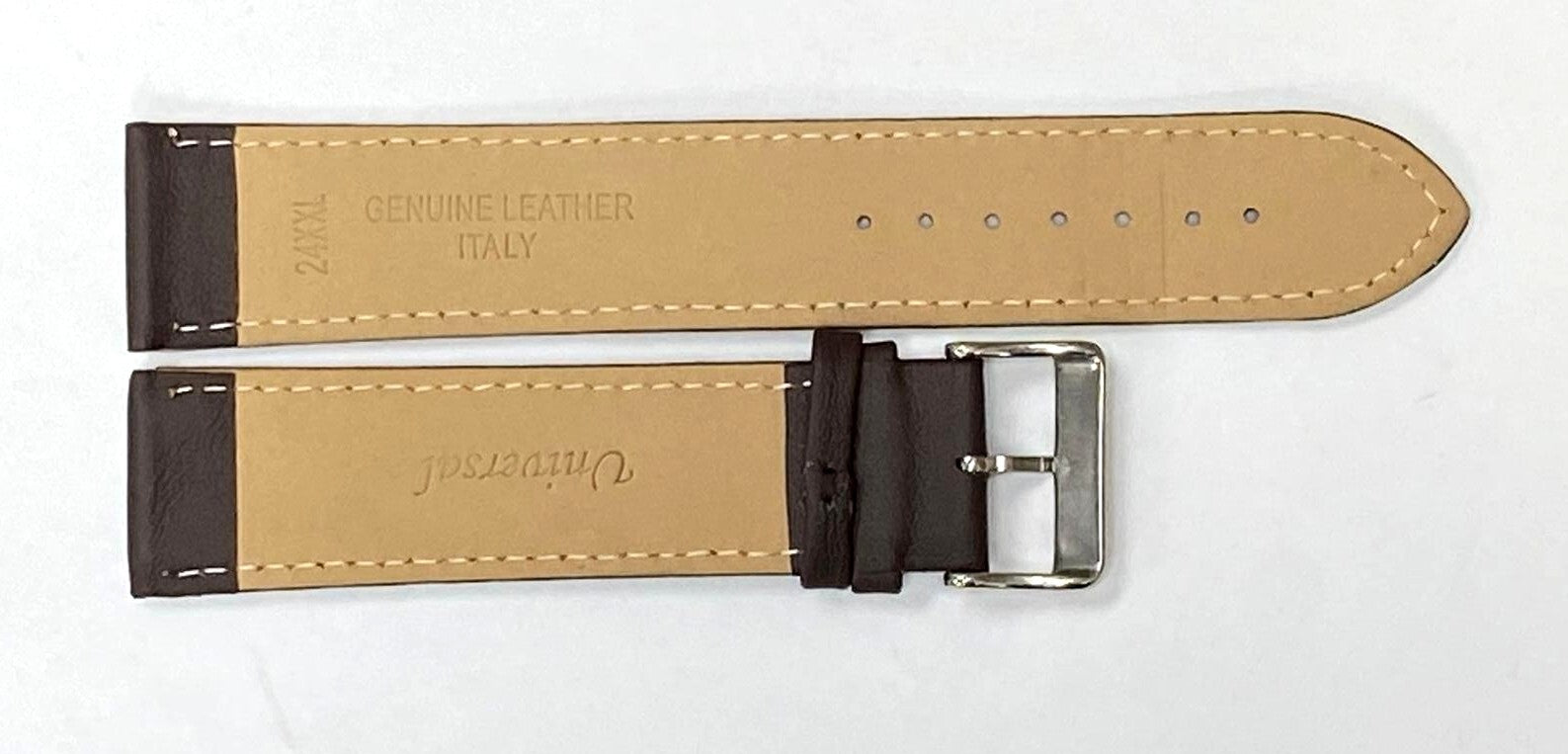 LOT OF 6 Watch Band Flat Leather Plain Brown 10,12,14,16,18,20,22,24mm XXL