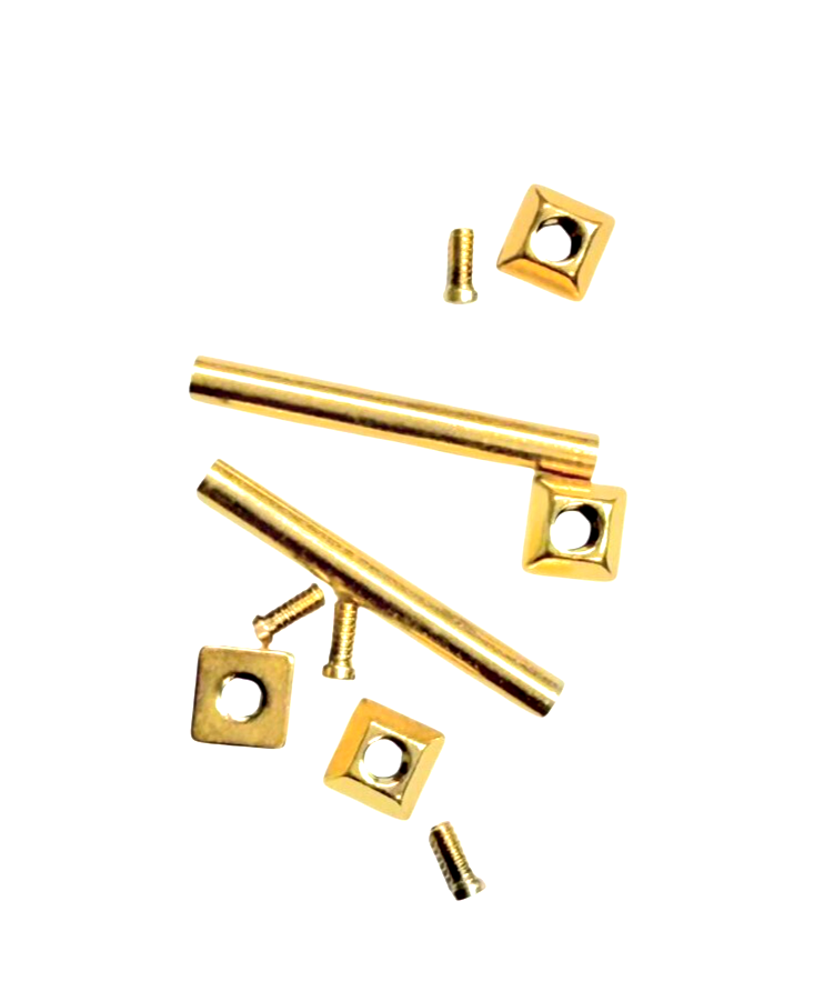 SCREW T-BARS FIT CARTIER PASHA LEATHER BAND /BRACELET LUG FOR 20MM GOLD