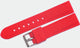 26 MM Red color Silicone watch band silver buckle with free spring bars