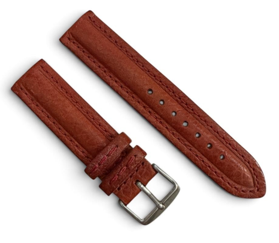 20mm Reddish Brown color Genuine Leather Watch Band