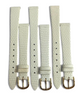 (set of 3) 13mm white color Genuine Leather Lizard Grain Watch Band Strap