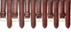 Best Quality WATCH BAND BROWN GENUINE LEATHER LIZARD GRAIN 22MM R (lot of 6)