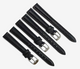 (set of 3) Black genuine Leather watch strap band New-12mm