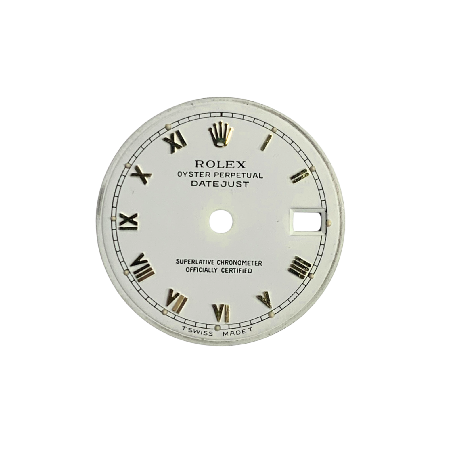 White Roman Numeral 26mm Dial Gold Marker – For Rolex Datejust 16013