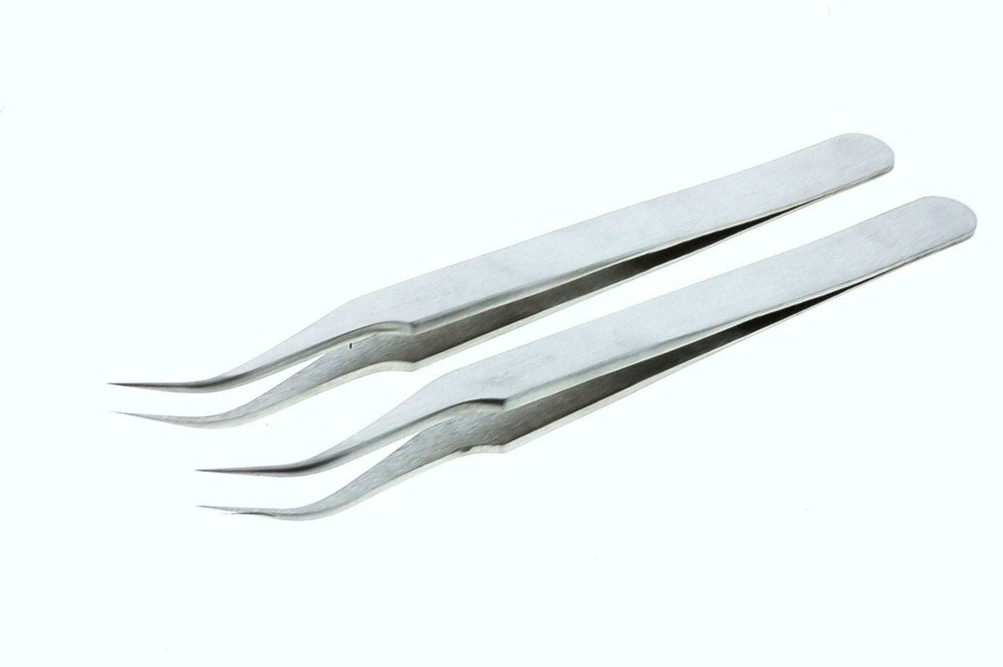2Pcs.Curved Fine Point Tweezer for Watch /Jewellers Repair Stainless steel Tools