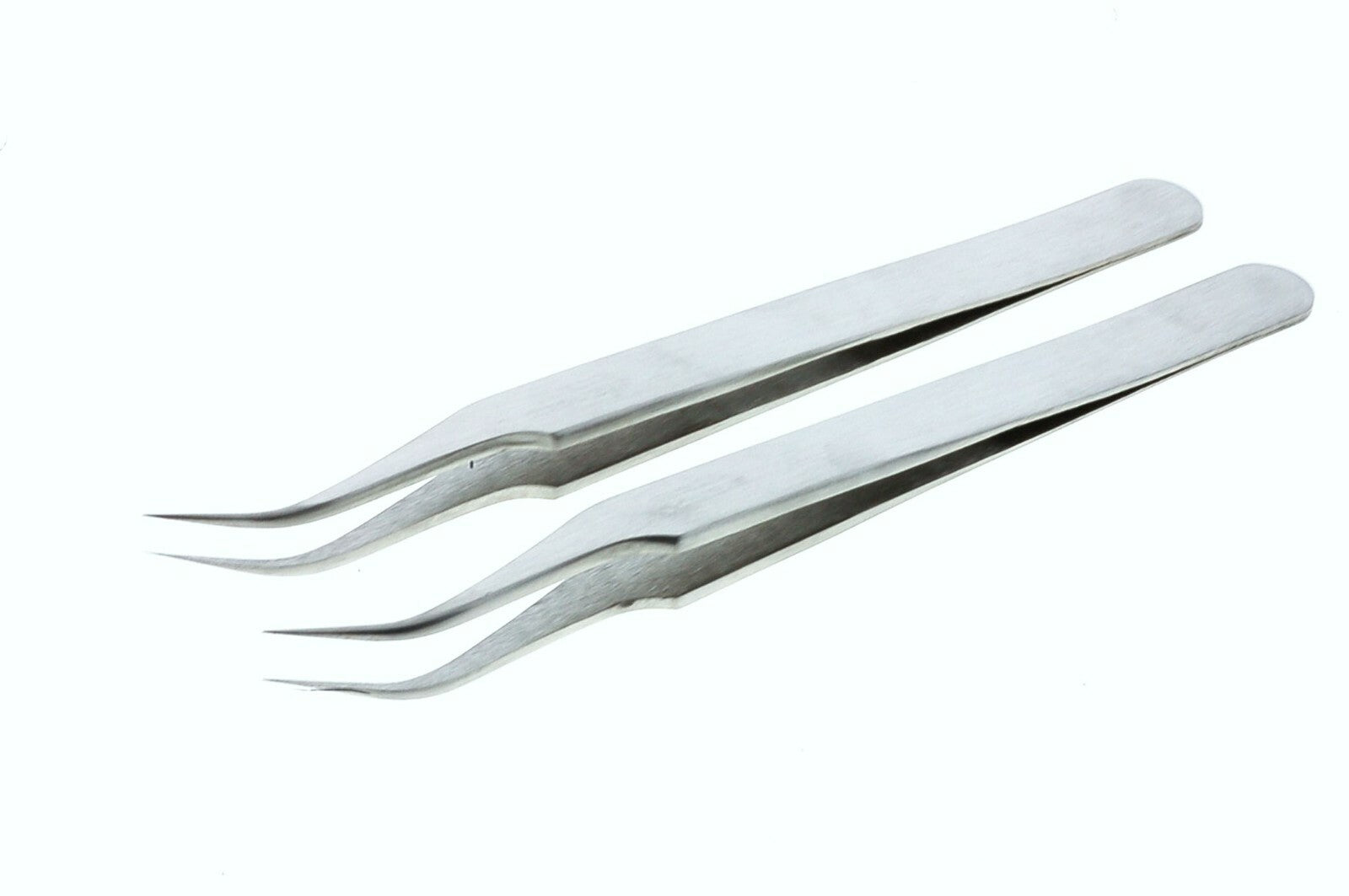 2Pcs.Curved Fine Point Tweezer for Watch /Jewellers Repair Stainless steel Tools
