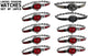 10pcs Set Women's Fashion Steel Band A05 Quartz Multi-Color Watch Bracelet