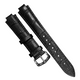 18mm Black Genuine leather Band Strap Crocodile-Style w/ Buckle