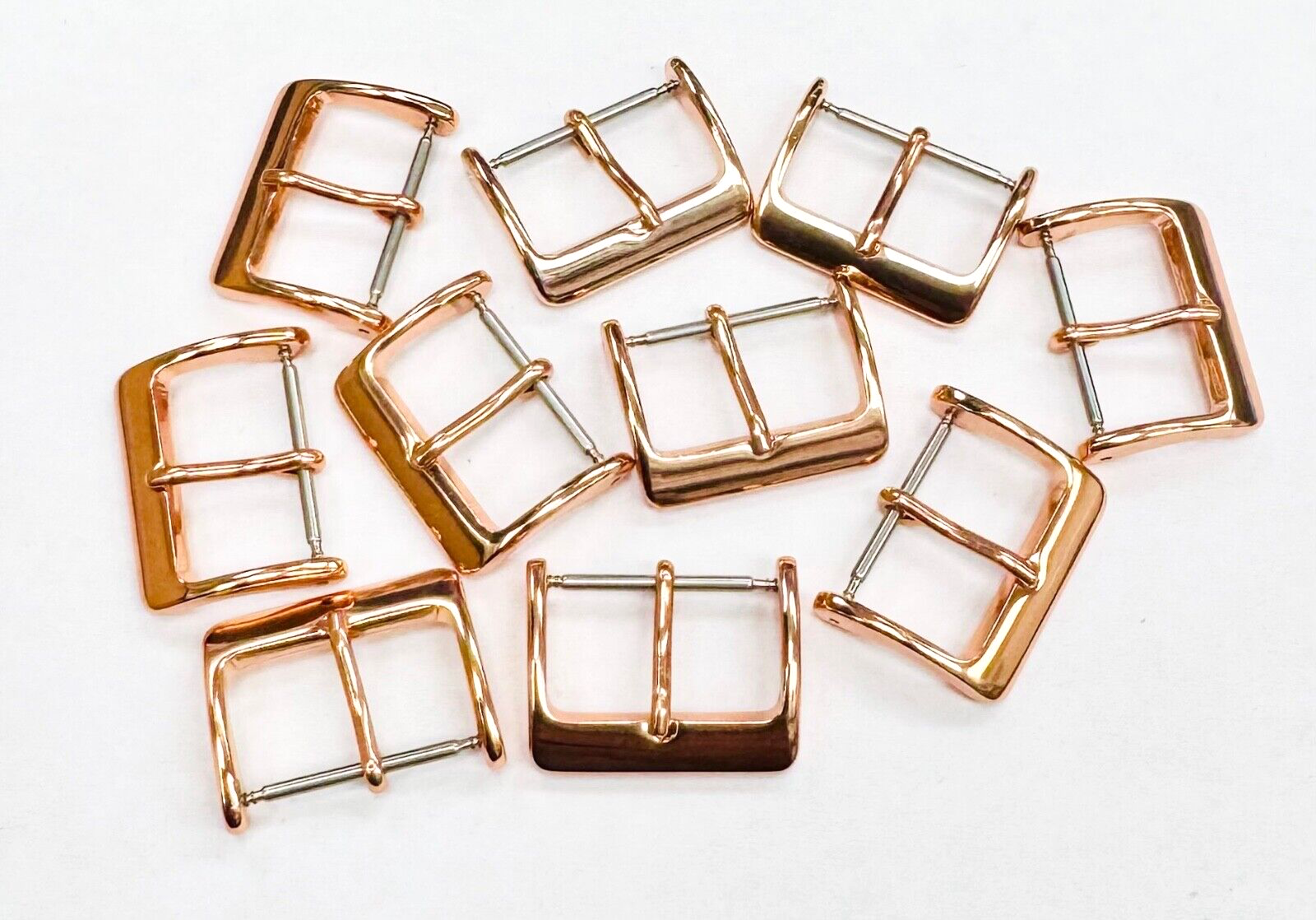 20MM Rose Gold WATCH BUCKLE  FOR WATCH BAND STRAP SHINY GOLD ( 10 pcs in bag)