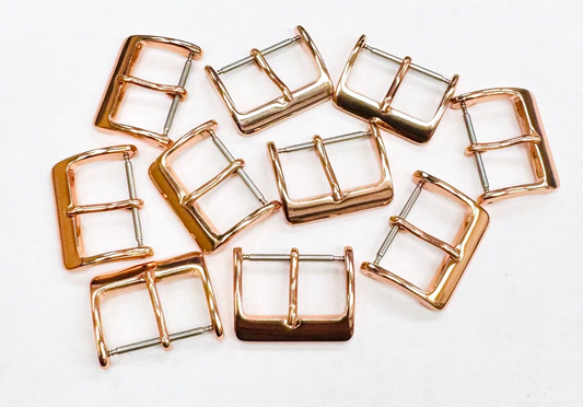 20MM Rose Gold WATCH BUCKLE  FOR WATCH BAND STRAP SHINY GOLD ( 10 pcs in bag)