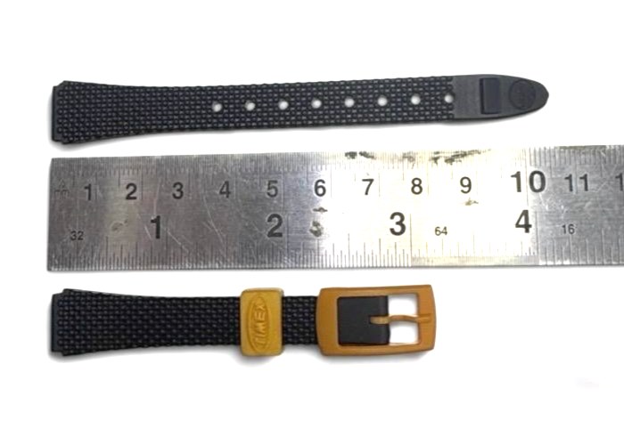 12 mm PVC PLASTIC RUBBER WATCH BAND BLACK COLOR DESIGN