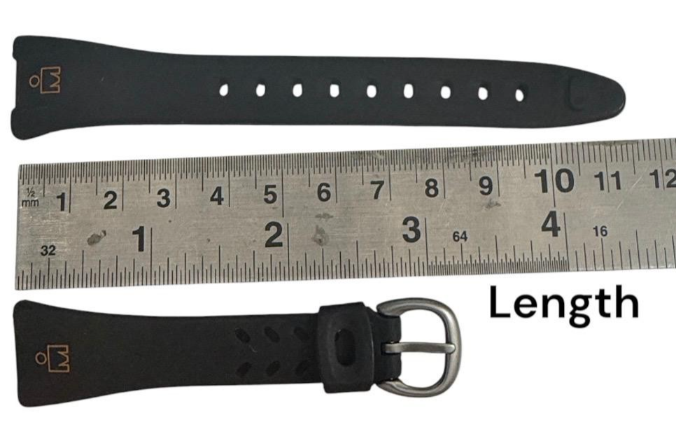 13MM RUBBER WATCH BAND BLACK COLOR DESIGN