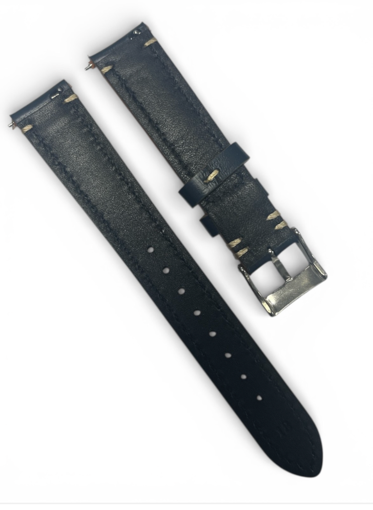 Genuine Calf Leather Navy Blue Watch Band with quick release pin 24 * 20 MM