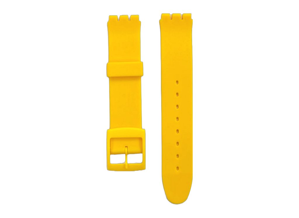 Swatch Replacement Plastic PVC Watch Band Flat without Pins 17mm