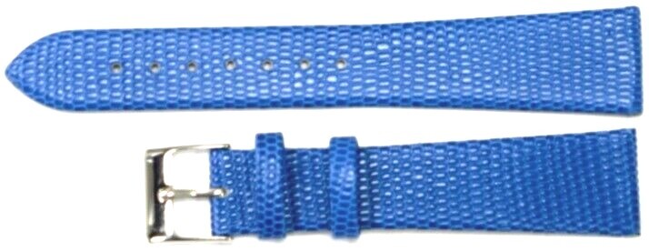 Watch Band Genuine Leather N. BLUE  Lizard Grain Flat 22*18MM Excellent Quality