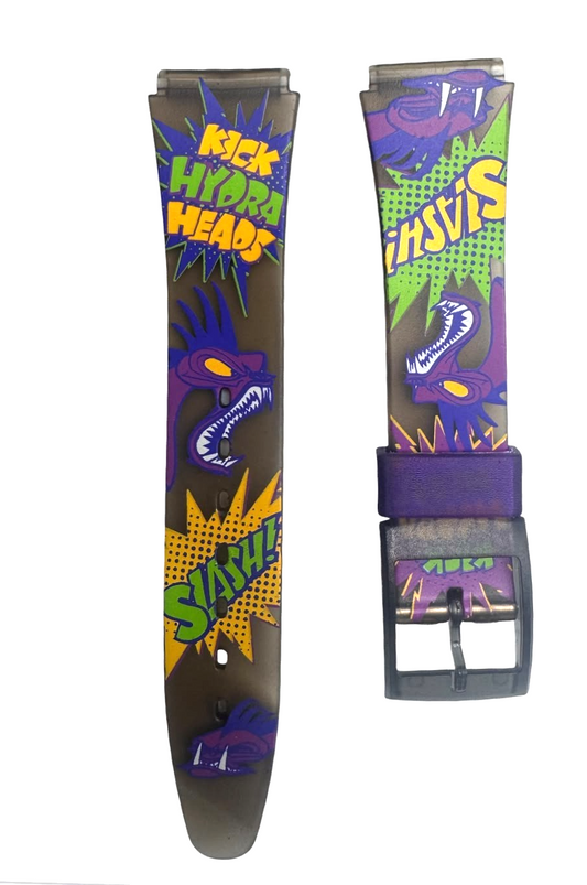 18MM PVC PLASTIC WATCH BAND HYDRA HEAD DRAGON DESIGN for MARVEL FANS