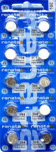 Renata 394 Watch Cell Batteries SR936SW, SWISS MADE, 0% MERCURY (Pack 10)