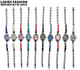 10pcs Set Women's Fashion Steel Band A07 Quartz Multi-Color Watch Bracelet