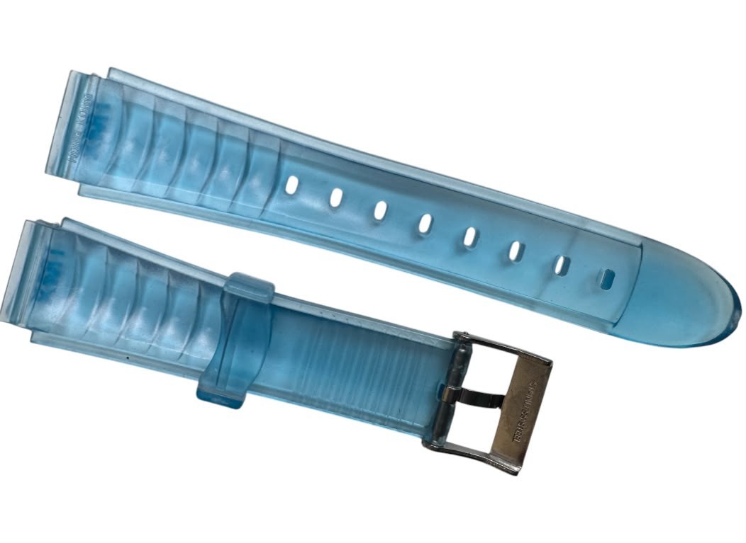 16MM BLUE CLEAR PVC PLASTIC WATCH BAND FOR CASIO TISSOT AND OTHER WATCHES
