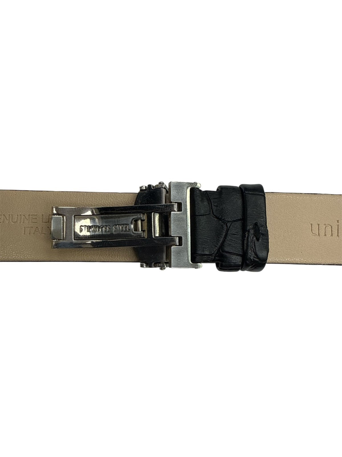 18MM LEATHER STRAP BAND FOR LONGINES WATCH DEPLOYMENT BUCKLE