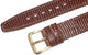 Watch Band Brown Genuine Leather Lizard Grain Flat, Stitched 14mm ( A1 Quality)