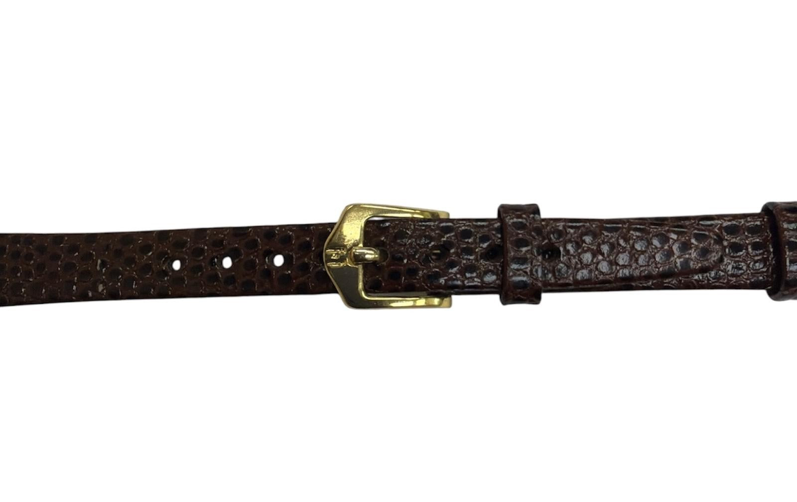10mm Lizard Grain Burgundy Open Ended Ladies Watch Band