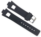20mm Atitud Black Rubber Watch Band Premium Silicone Rubber Strap