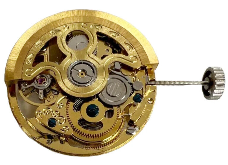 Automatic Skeleton Watch Movement 2691, 2Hands, small second Hand at 6:00