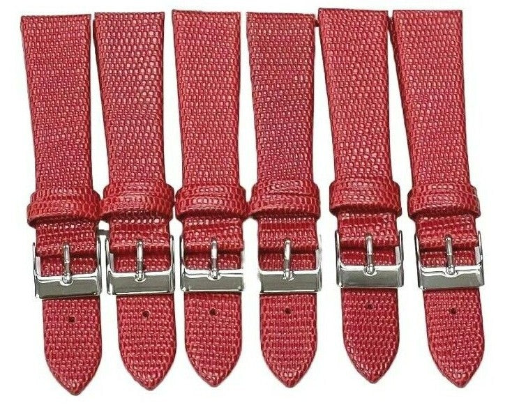 Best Quality Watch Bands Genuine Leather Lizard Grain Flat 12- 24mm