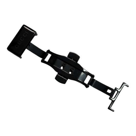 20MM i-GUCCI RUBBER STRAP DEPLOYMENT BUCKLE YA1142 BLACK BUCKLE PIN