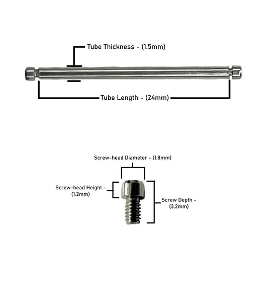 24x1.5mm Screw Lug for Breitling A39363 Watches