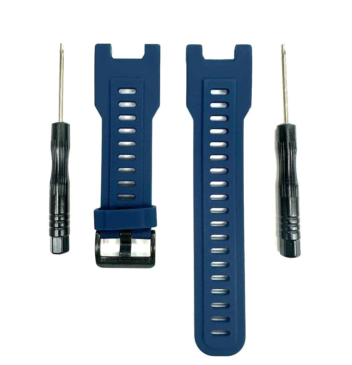 26mm Blue Rubber Watch Strap Band w/ Buckle & Tools