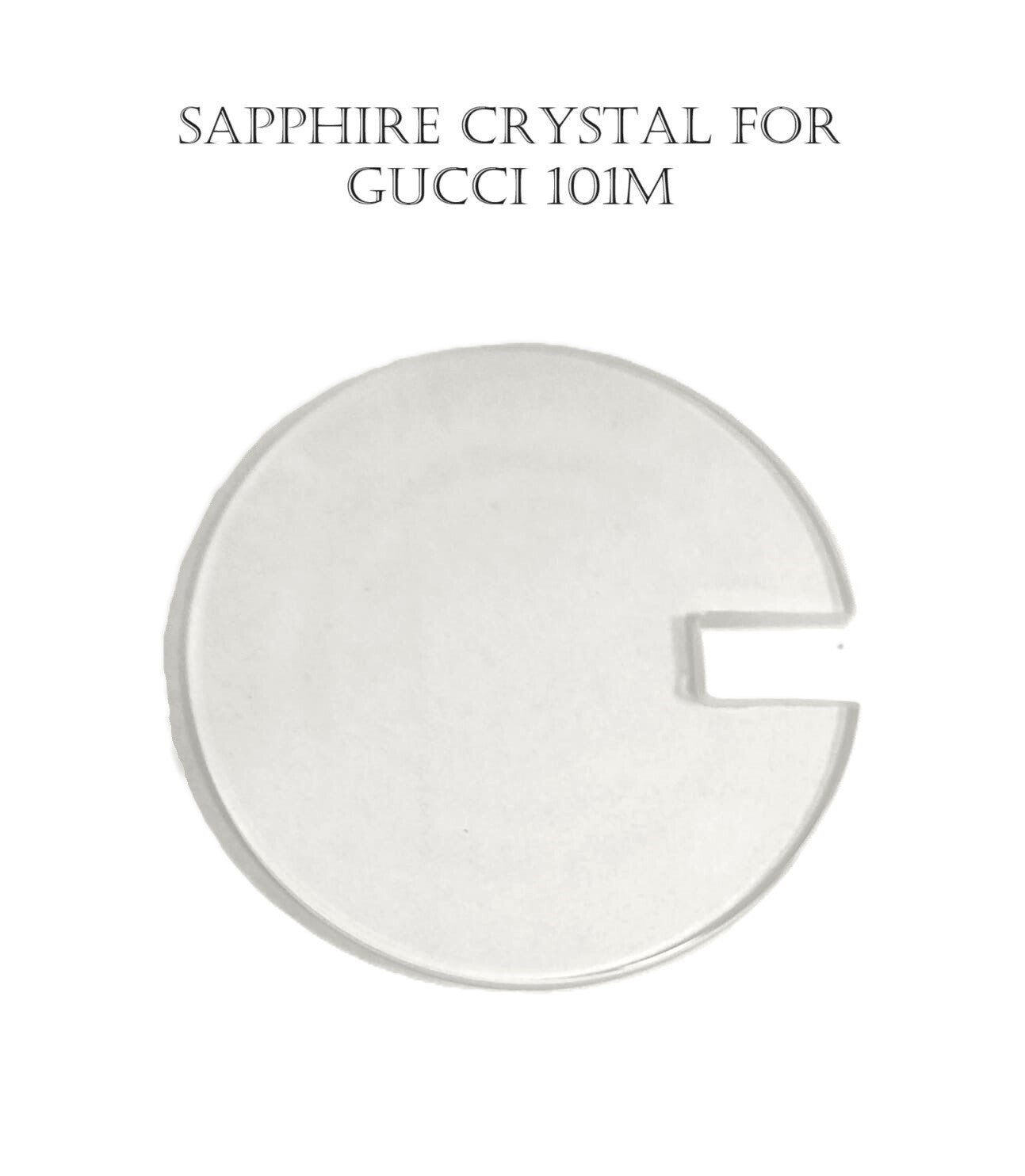 Sapphire Crystal Glass For Gucci 101M Chronograph Size 33x2.8x1.4 G Shape