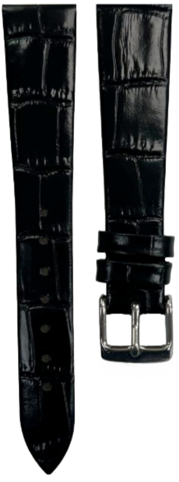 Multi-Color Leather Watch Band Size (20✖18)mm Flat Unstitched Alligator Grain