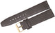  Watch Band Dark Brown Genuine Leather Flat Plain 18mm for Men Watches