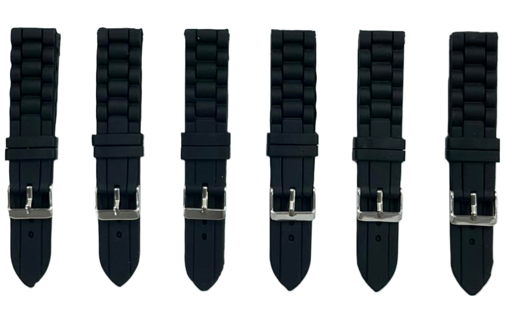 Premium Quality Soft Silicone Rubber Textured Sport Watch Band 16mm-24mm