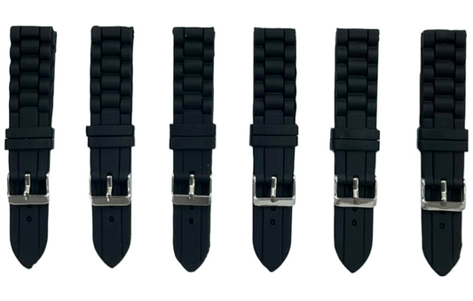 Premium Quality Soft Silicone Rubber Textured Sport Watch Band 16mm-24mm