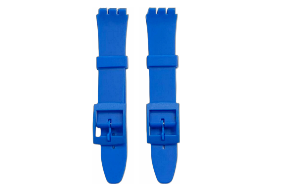 Swatch Replacement Plastic PVC Watch Band Flat without Pins 17mm