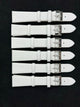 Lot of 6 Watch Bands white Genuine Leather Lizard Grain Padded  Top Quality
