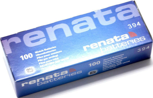 Renata 394 Watch Cell Batteries SR936SW, SWISS MADE, 0% MERCURY (Pack 100)