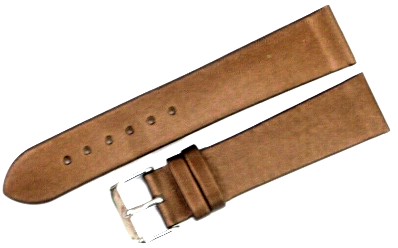 Lot of 6Pcs Watch Bands Dark Brown Genuine Leather (Flat) 20MM  for Men Watches